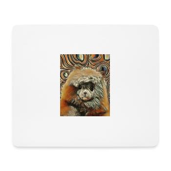 Süße und flauschige Tierbabys - Lama - Mousepad (Querformat) - Weiß - Vorne