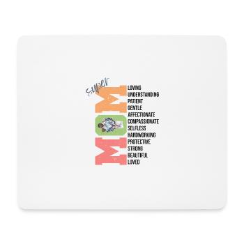 Super MAM Liebevolles Geschenk - Mousepad (Querformat) - Weiß - Vorne