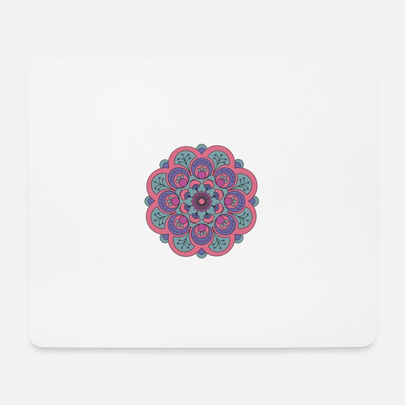 Spiritual mandala pink - Mouse Pad (horizontal) - white