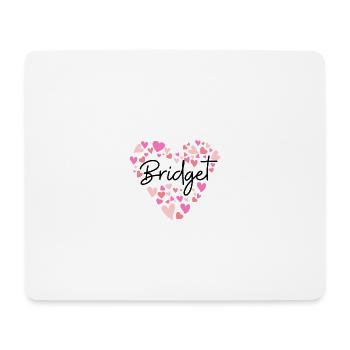 J’adore Bridget - des cœurs pour Bridget - Tapis de souris (format paysage) - blanc - Devant