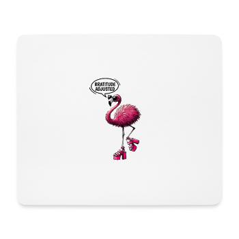 Bratitude Adjusted Flamingo Social Media Trend - Mousepad (Querformat) - Weiß - Vorne