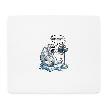 Global Warming Polar Bear Funny Climate Design - Mousepad (Querformat) - Weiß - Vorne