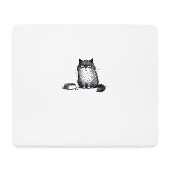 Playful Moody Cat Funny Animal Art Design - Mouse Pad (horizontal) - white - Front