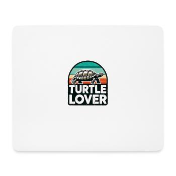 Turtle Lover Design - Parfait pour les reptiles - Tapis de souris (format paysage) - blanc - Devant
