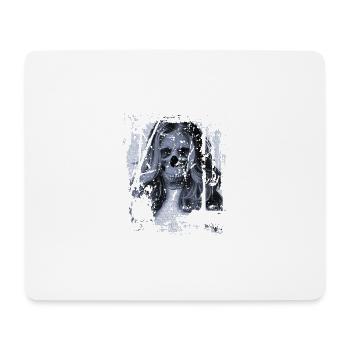 Skull girl blue - Mouse Pad (horizontal) - white - Front