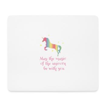 Einhorn - Mousepad (Querformat) - Weiß - Vorne