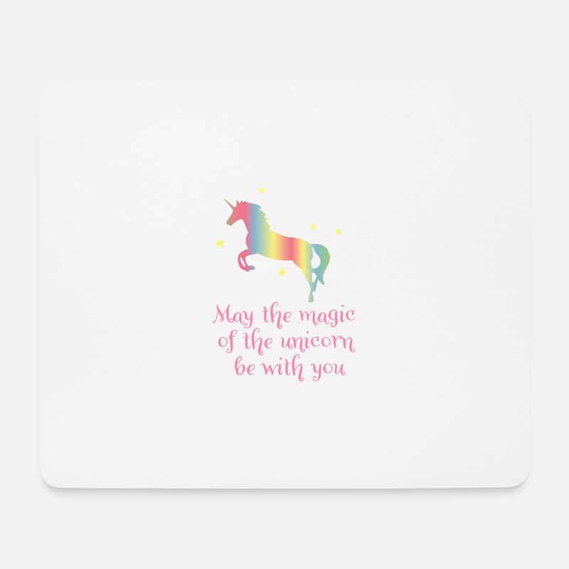 Einhorn - Mousepad (Querformat) - Weiß