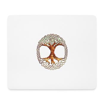 Yggdrasil World Tree World Ash Nordic - Mouse Pad (horizontal) - white - Front