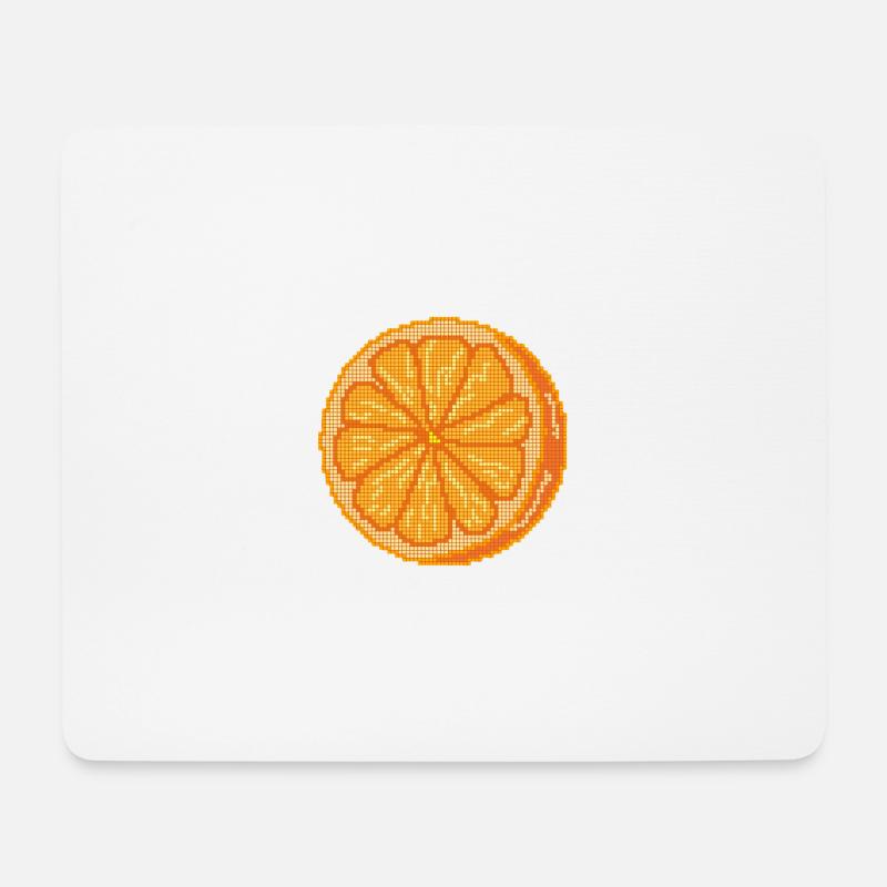 Orange fruit pixelated - Mouse Pad (horizontal) - white