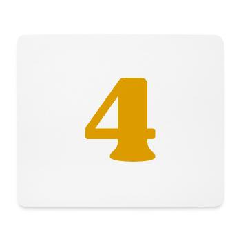 4 - Mousepad (Querformat) - Weiß - Vorne