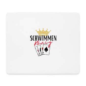 Roi de la natation - Tapis de souris (format paysage) - blanc - Devant
