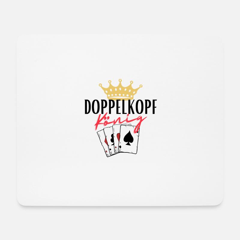 Doppelkopf König - Mousepad (Querformat) - Weiß