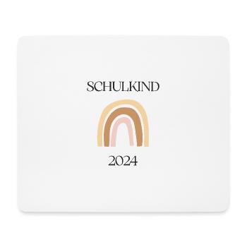 Schulkind 2024 Regenbogen - Mousepad (Querformat) - Weiß - Vorne