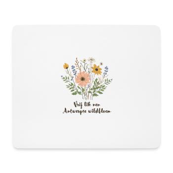 Antwerpen Wildflowers – Vintage Boho Hemd - Mousepad (Querformat) - Weiß - Vorne