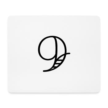 Neun - Zahl - Mousepad (Querformat) - Weiß - Vorne