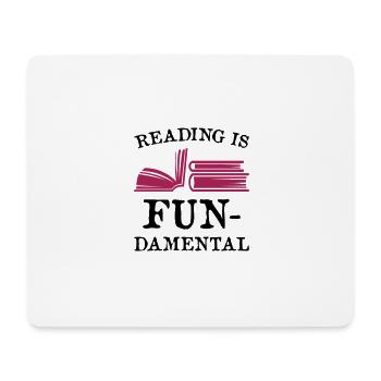 Reading is fundamental - Mousepad (Querformat) - Weiß - Vorne