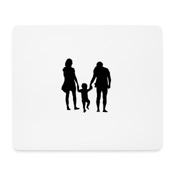 Parents with child - Mouse Pad (horizontal) - white - Front