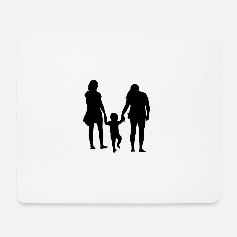 Eltern mit Kind - Mousepad (Querformat) - Weiß