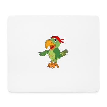 Papagei - Mousepad (Querformat) - Weiß - Vorne