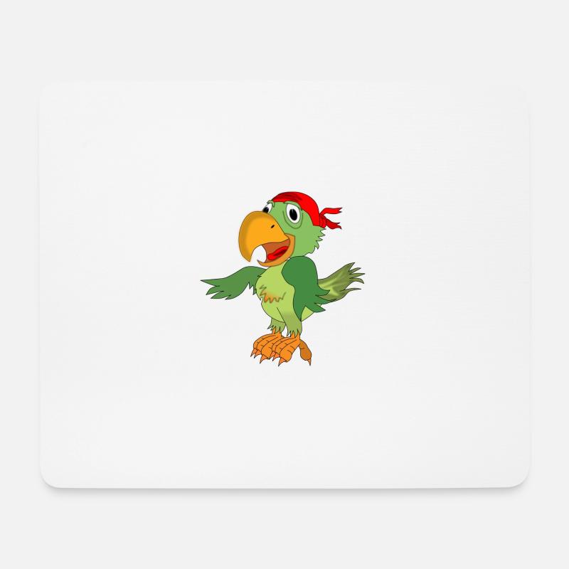Papagei - Mousepad (Querformat) - Weiß
