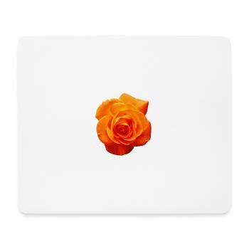 Orangene Blume - Mousepad (Querformat) - Weiß - Vorne