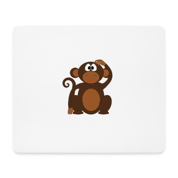 Affe - Mousepad (Querformat) - Weiß - Vorne