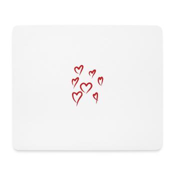 petit coeur - Tapis de souris (format paysage) - blanc - Devant