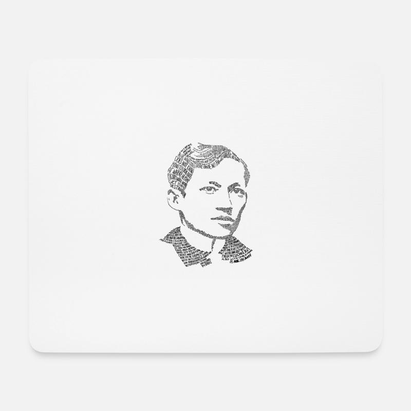 Jose Rizal - Tapis de souris (format paysage) - blanc