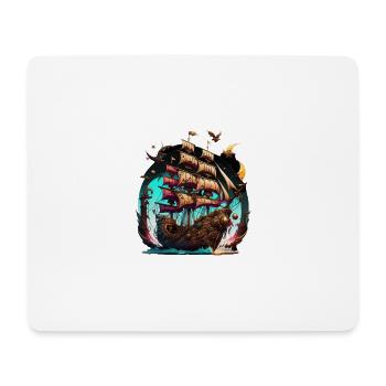 Pirate ship - Mousepad (Querformat) - Weiß - Vorne