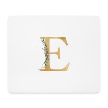 Personalisierbar Monogramm E - Mousepad (Querformat) - Weiß - Vorne