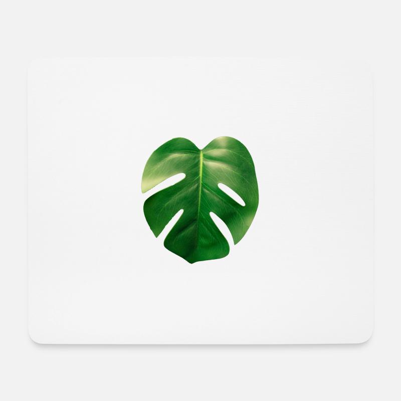 Blatt - Mousepad (Querformat) - Weiß