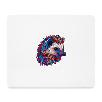 Hedgehog Colorful - Mouse Pad (horizontal) - white - Front