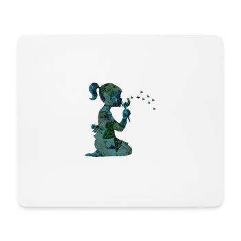 Flower girl dandelion - Mouse Pad (horizontal) - white - Front