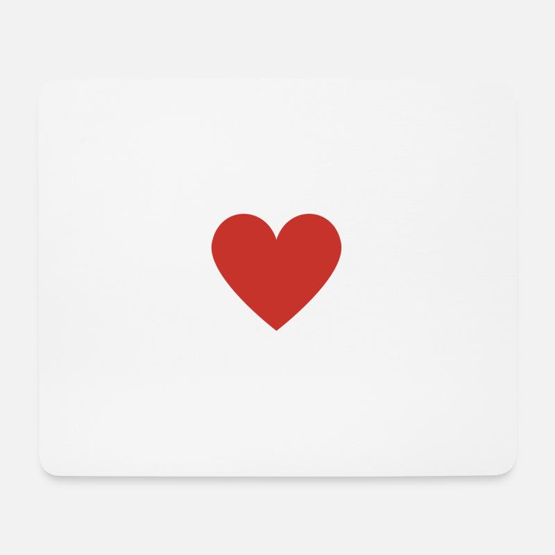 Red Heart - Mouse Pad (horizontal) - white