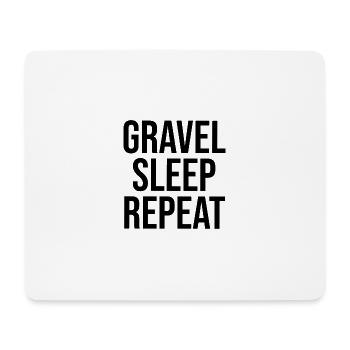 Gravel Sleep Repeat Road Bike Gravel Bike - Mouse Pad (horizontal) - white - Front