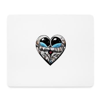 Astronauts Heart - Mousepad (Querformat) - Weiß - Vorne