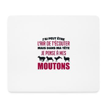 I think of my sheep - Mouse Pad (horizontal) - white - Front