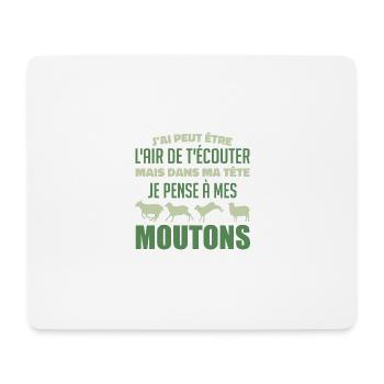I think of my sheep - Mouse Pad (horizontal) - white - Front