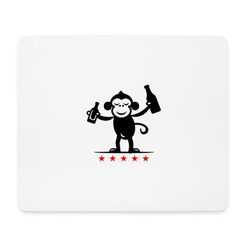 Party Monkey Beer - Mouse Pad (horizontal) - white - Front