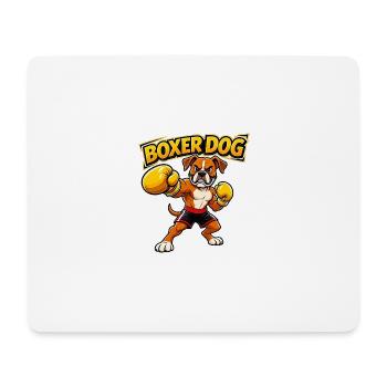 Funny Boxing Boxer Dog Design (Originaldesign) - Mousepad (Querformat) - Weiß - Vorne