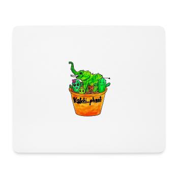 Kaktusphant im Blumentopf - Mousepad (Querformat) - Weiß - Vorne