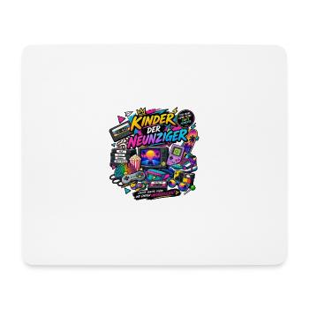 Kinder der Neunziger Retro Neon - Mousepad (Querformat) - Weiß - Vorne