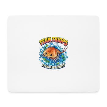 Team Triops – Klein aber Urzeit - Mousepad (Querformat) - Weiß - Vorne