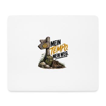 Mein Tempo. Mein Weg. – Buen Camino - Mousepad (Querformat) - Weiß - Vorne