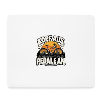   Kopf aus. Pedale an Biker Geschenk - Mousepad (Querformat) - Weiß - Vorne
