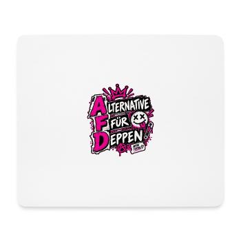 Alternative für Deppen - Mousepad (Querformat) - Weiß - Vorne