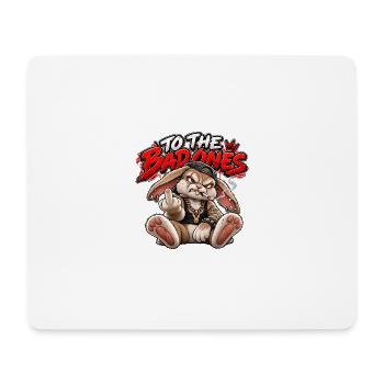 Rebellischer Hase für die Bösen - Mousepad (Querformat) - Weiß - Vorne
