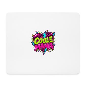 Coole Mama Neonherz Leoparden - Mousepad (Querformat) - Weiß - Vorne
