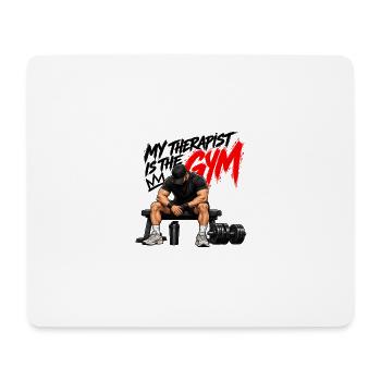Sportler der Fitnessstudiotherapie - Mousepad (Querformat) - Weiß - Vorne