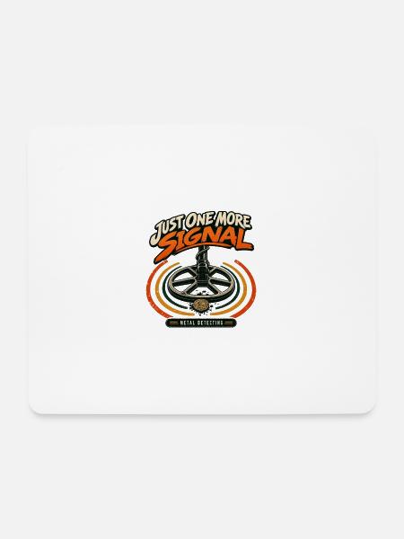 Nur-eines-Signal-Metall-Detektieren-Retro - Mousepad (Querformat) - Weiß